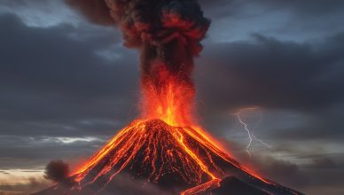 Dari Ritual Gunung Merapi ke Teori Lempeng Tektonik, Geolog Adam Bobbette Buktikan Pengetahuan Lokal Membentuk Sains Modern Ilustrasi Gunung Merapi di Jawa dengan pengetahuan lokalnya yang memengaruhi ilmu geologi modern (Gemini AI)