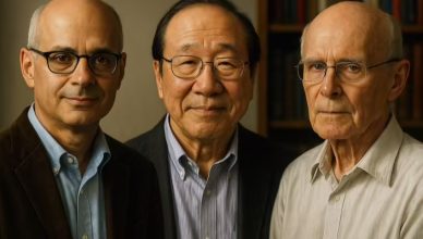 Nobel Kimia 2025, 3 Ilmuwan Lahirkan Material Ajaib Metal–Organic Frameworks (MOFs) yang Bisa Selamatkan Masa Depan Bumi Ilmuwan peraih Hadiah Nobel Kimia 2025, Omar Yaghi, Susumu Kitagawa, dan Richard Robson.